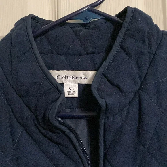 Croft&Barrow Navy Blue Vest Size XL - Picture 2 of 8